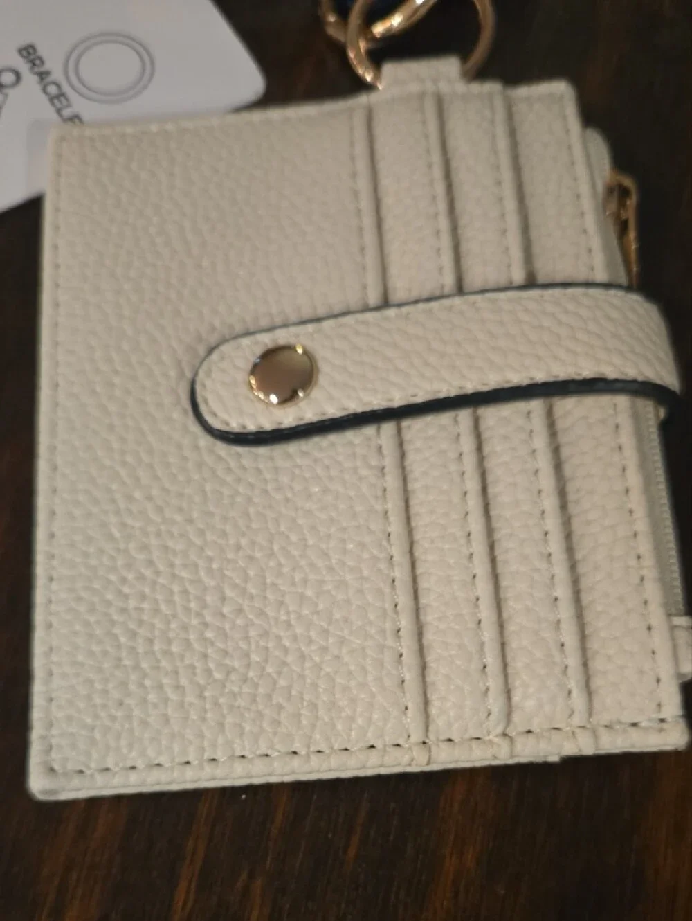 DS Bags cream wristlet